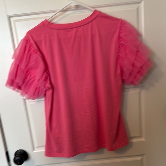 Pink Ruffle Sleeve Top - Picture 3 of 3